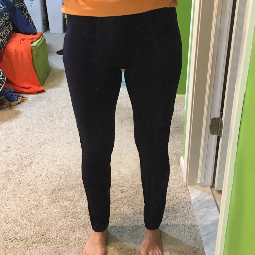 Skinny pants, side zip. navy, 8.